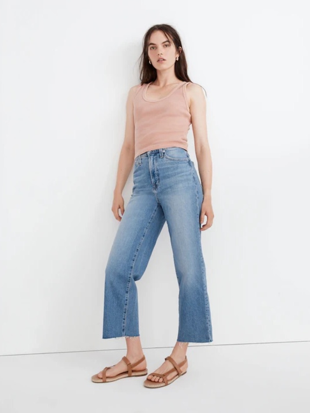 Madewell Perfect Vintage Wide-Leg Crop Jean‎ in Catlin Wash Sz 29